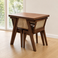 Compact Wooden 2-Seater Dining Table