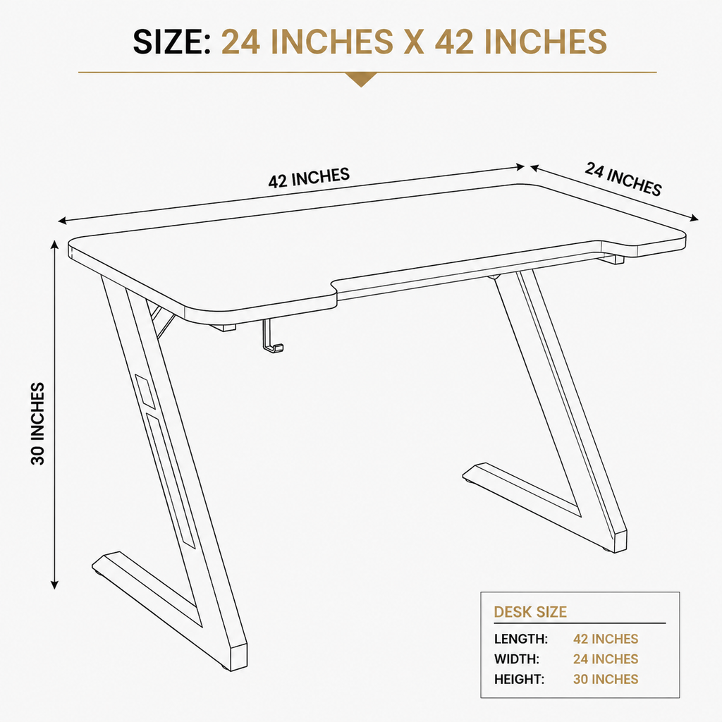 Z-Frame Gaming Desk