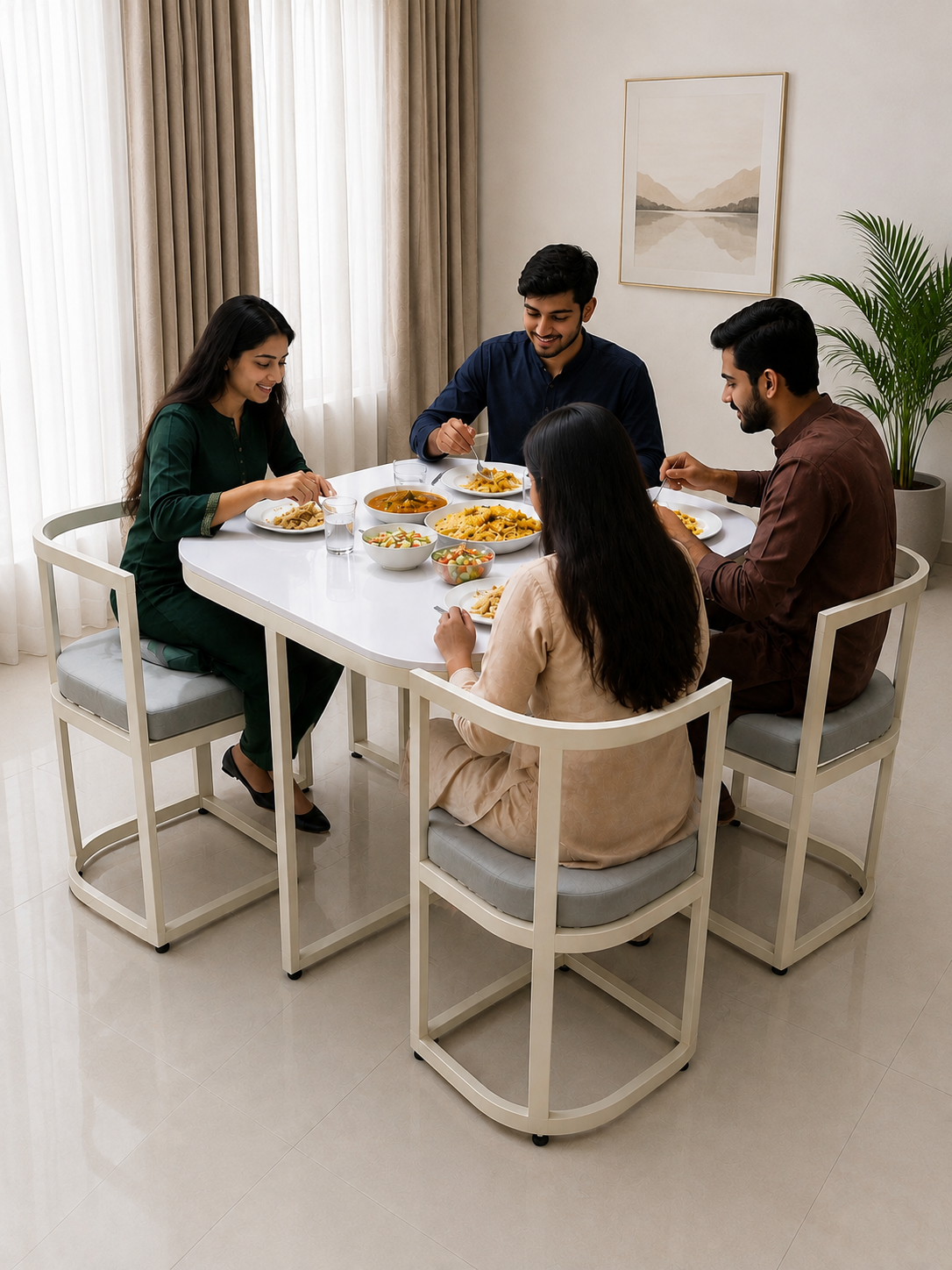 Compact 4-Seater Dining Table
