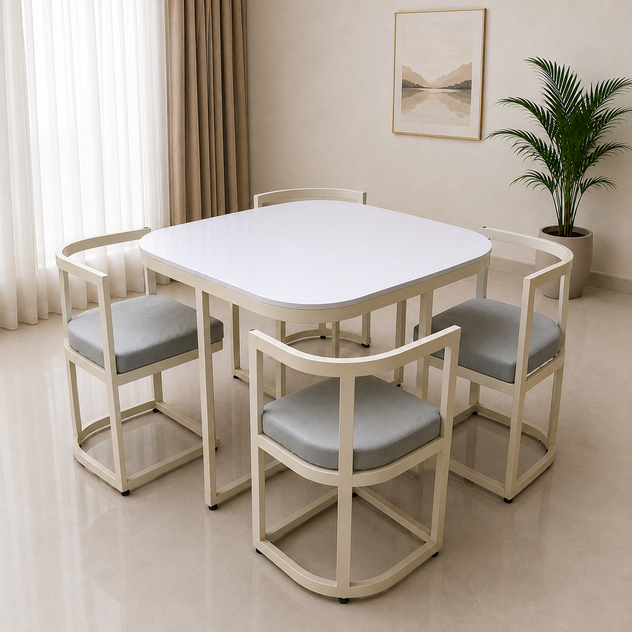 Compact 4-Seater Dining Table
