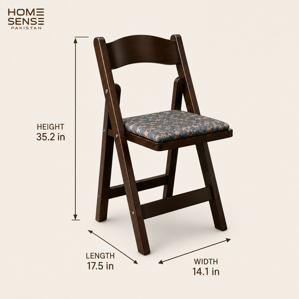 Classic Padded Wooden Folding Chair