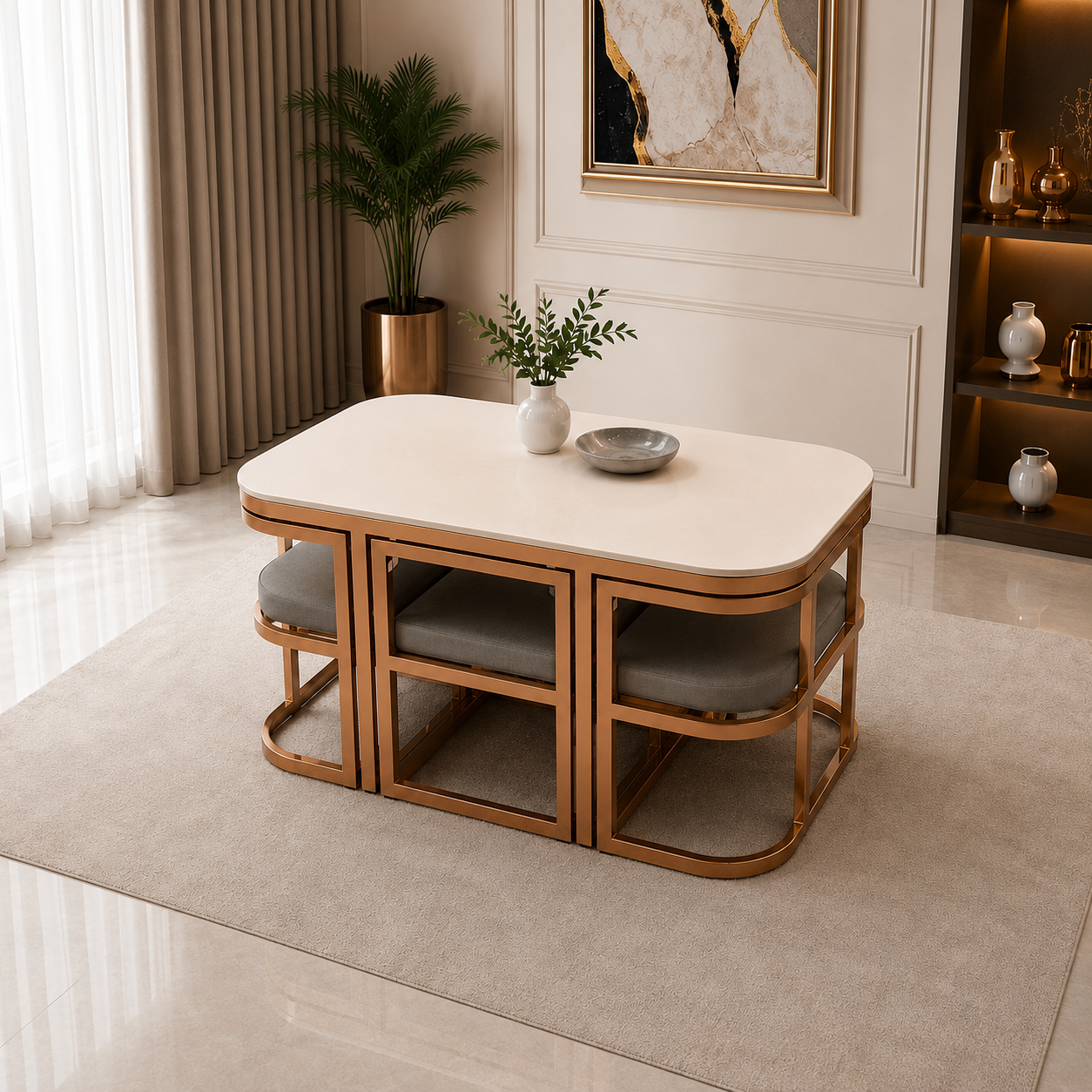 Compact 6-Seater Dining Table