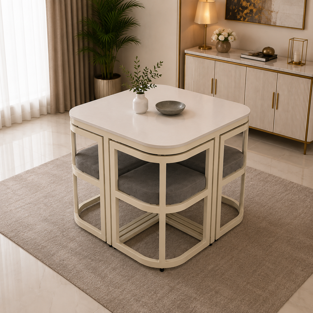 Compact 4-Seater Dining Table