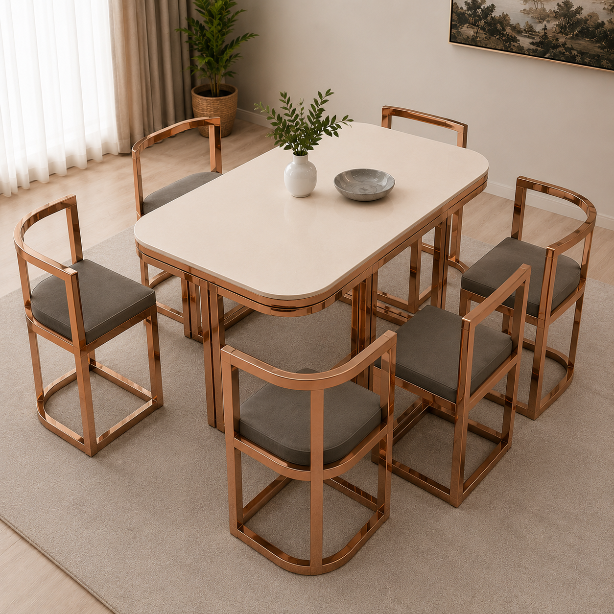 Compact 6-Seater Dining Table