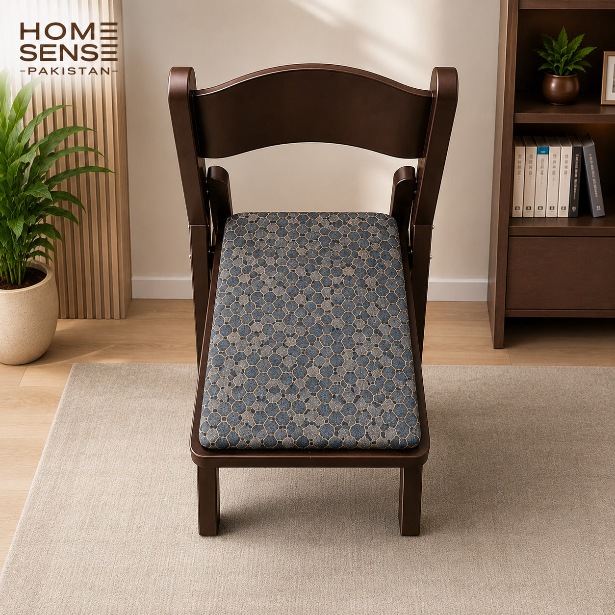 Classic Padded Wooden Folding Chair